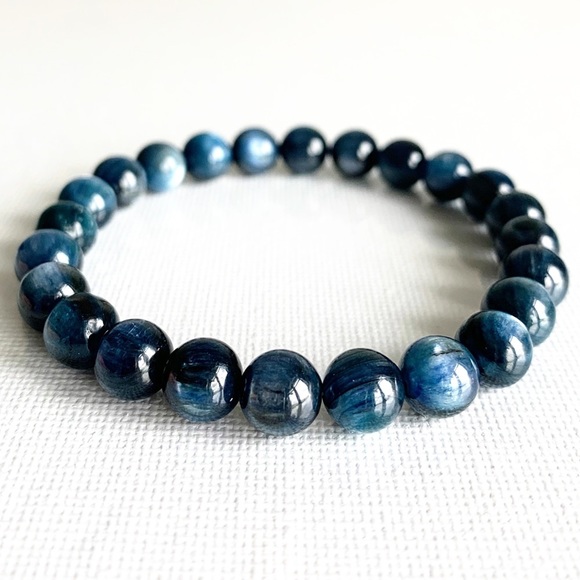✨Top grade AAA+ 9mm blue kyanite bracelet - Picture 4 of 9